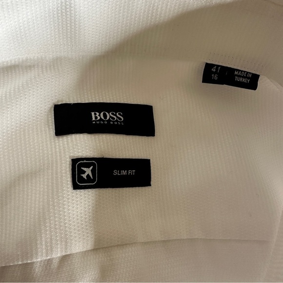 NWOT Hugo Boss Jats Slim Fit Short Sleeve Shirt 16 41 US M - Picture 3 of 8
